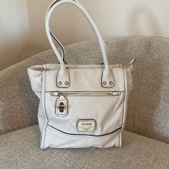 Guess white leather handbag - Picture 1 of 12